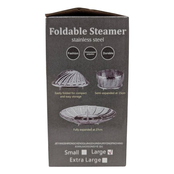 Sayfine Foldable Vegetable Steamer Basket Stainless Steel Expandable 10.5" - Picture 6 of 14